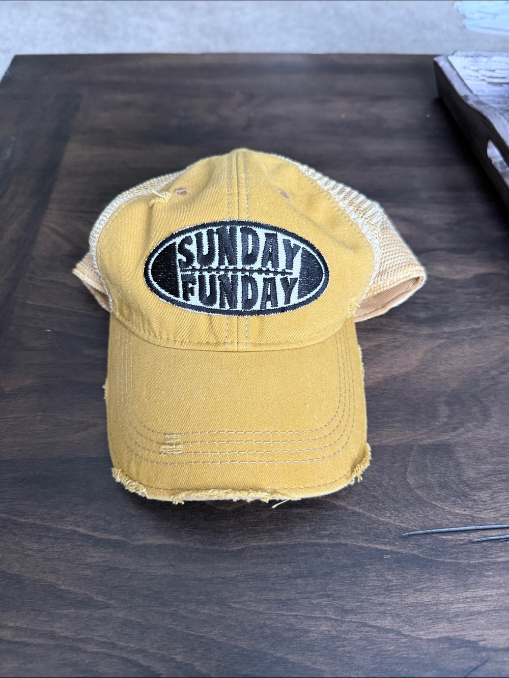 Sunday Funday distressed baseball hat